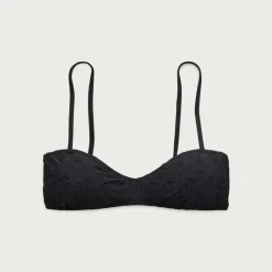 Wave eyelet bikini top
