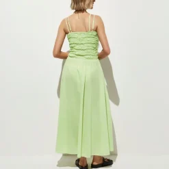 Wave maxi dress in cotton voile