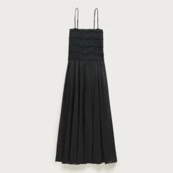 Wave maxi dress in cotton voile
