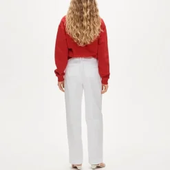 Wide-leg pleated pant