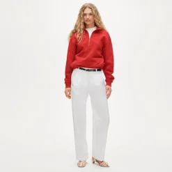 Wide-leg pleated pant