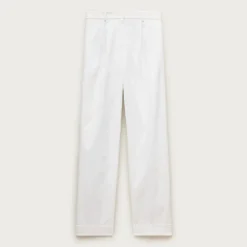 Wide-leg pleated pant