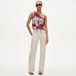 Wide-leg trouser in chino