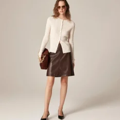 Wide-rib cashmere cardigan