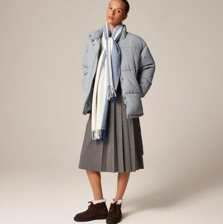 Wool-blend scarf in stripe