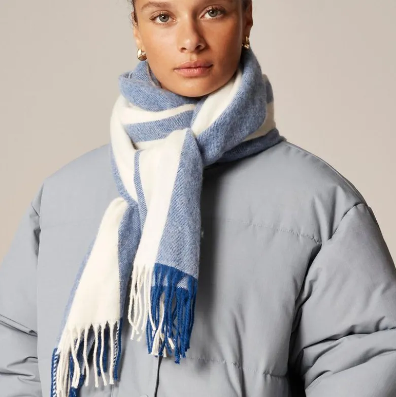 Wool-blend scarf in stripe