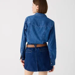 Wren slim western chambray shirt in Villere wash